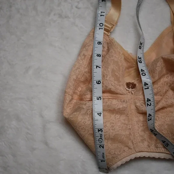 Ardyss Angel Bra Sz 30J Nude Floral Lace Adjustable Straps Demi Back Support - Picture 16 of 16